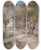 Triptych art skateboard deck of Hugo Darnaut Landstrae Bei Plankenberg by Hugo Darnaut (1850-1937)