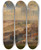Triptych art skateboard deck of Anton Hlavacek Ansicht Der Stadt Wien Und Der Regulierten Donau Von Nussdorf Aus by Anton Hlavacek (1842-1926)