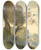 Triptych art skateboard deck of Paul Dsir Trouillebert Barrage En Ruine Sur La Vienne by Paul Desire Trouillebert (1829-1900)