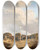 Triptych art skateboard deck of Pieter Gerardus Van Os The Demilune Constructed At The Siege Of Naarden April 1814_1 by Pieter Gerardus Van Os (1776-1836)