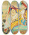 Triptych art skateboard deck of Ernst Ludwig Kirchner Zwei Mdchen Auf Einem Divan by Ernst Ludwig Kirchner (1880-1938)