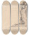 Triptych art skateboard deck of Thodule Ribot Sketch Of Two Figures Embracing Verso by Theodule Ribot (1823-1891)