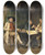 Triptych art skateboard deck of Benjamin Vautier The Peasant In Debt by Benjamin Vautier (1829-1898)