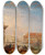 Triptych art skateboard deck of Edward Pritchett St Marks From The Dogana by Edward Pritchett (1828-1864)