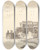 Triptych art skateboard deck of William Hodges Original Drawings For Choix De Vues De Linde And Others Pl01 by William Hodges (1744-1797)