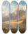 Triptych art skateboard deck of Anton Hansch Partie Vom Hintersee Mit Mhlsturzhorn Bayern by Anton Hansch (1813-1876)