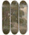 Triptych art skateboard deck of Louis Loeb Pastoral Landscape by Louis Loeb (1866-1909)