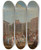 Triptych art skateboard deck of Pieter Angillis Covent Garden by Pieter Angillis (1685-1734)