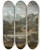Triptych art skateboard deck of Joseph Anton Koch Lauterbrunnertal Near Unterseen With A View Of The Jungfrau by Joseph Anton Koch (1768-1839)