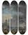 Triptych art skateboard deck of Claudejoseph Vernet A Stormy Coastal Scene With Figures On A Beach Having Escaped A Shipwreck Engraved By Klauber by Claude Joseph Vernet (1714-1789)