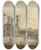 Triptych art skateboard deck of Benjamin Thomas Pouncey South East View Of The Gate Of St Augustines Monastery Canterbury Kent by Benjamin Thomas Pouncy