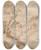 Triptych art skateboard deck of Agostino Carracci A Wooded Landscape With A Figure Resting Beside A Road And A River In The Background by Agostino Carracci (1557-1602)