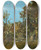 Triptych art skateboard deck of Tina Blau Prater Landscape_1 by Tina Blau (1845-1916)