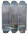 Triptych art skateboard deck of Andreas Schelfhout Unloading The Catch by Andreas Schelfhout (1787-1870)