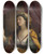 Triptych art skateboard deck of Giovanni Andrea Sirani Allegory Of Painting And Music by Giovanni Andrea Sirani (1610-1670)