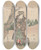 Triptych art skateboard deck of Keisai Eisen One Of A Series Of Women Representing The Seasons by Keisai Eisen (1790-1848)