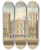 Triptych art skateboard deck of John Buckler North View Of Hardwick Hall Derbyshire The Seat Of The Duke Of Devonshire by John Buckler (1770-1851)