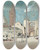 Triptych art skateboard deck of Hercules Brabazon Brabazon Piazza Dei Signori Padua by Hercules Brabazon Brabazon (1821-1906)