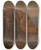 Triptych art skateboard deck of Frederic Edwin Church Coast Of Grand Manan Island Canada by Frederic Edwin Church (1826-1900)