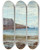 Triptych art skateboard deck of Alfred Thompson Bricher Coastal View by Alfred Thompson Bricher (1837-1908)