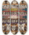Triptych art skateboard deck of Adolf Wlfli Skt Adolfina Mariili Und Wiegalinda Giselar by Adolf Wolfli (1864-1930)