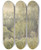 Triptych art skateboard deck of George Sherriff Untitled River Scene With Willows by George Sherriff (1846-1930)