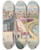 Triptych art skateboard deck of Franz Gerasch Das Rotenturmtor In Wien by Franz Gerasch (1826-1906)
