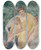 Triptych art skateboard deck of Mary Cassatt Le Bain by Mary Cassatt (1844-1926)