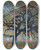 Triptych art skateboard deck of Piet Mondrian Apple Tree Pointillist Version by Piet Mondrian (1872-1944)