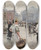 Triptych art skateboard deck of Paul Fischer Kongens Nytorv Med Musse P Indkb by Paul Fischer (1860-1934)