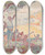 Triptych art skateboard deck of Paul Signac Harmonious Times by Paul Signac (1863-1935)