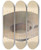 Triptych art skateboard deck of Gordon Saltar Tin Bath Tub by Gordon Saltar