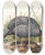 Triptych art skateboard deck of Joseph Smit Numida Mitrata by Joseph Smit (1836-1929)