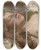 Triptych art skateboard deck of Torsten Wasastjerna Varisevien Lehtien Tanssi Makaavan Naisen Rintakuva Luonnos by Torsten Wasastjerna (1863-1924)