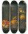 Triptych art skateboard deck of Tommaso Realfonso Still Life With Pomegranates Grapes Birds And A Squirrel by Tommaso Realfonso (1677-1743)