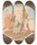 Triptych art skateboard deck of Eduard Von Steinle Enthauptung Johannes Des Tufers Selig Die Verfolgung Leiden by Eduard Von Steinle (1810-1886)