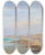 Triptych art skateboard deck of Jzef Pankiewicz Seascape Ii by Jozef Pankiewicz (1866-1940)