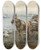 Triptych art skateboard deck of Alfred Von Wieruszkowalski The Coach Journey by Alfred Von Wierusz-Kowalski (1849-1915)