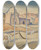 Triptych art skateboard deck of Gerda Wegener Shepherd In The Atlas Mountains by Gerda Wegener (1886-1940)