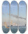 Triptych art skateboard deck of Christoffer Wilhelm Eckersberg Christian Viii Aboard His Steamship Gir Watching The Manoeuvres Of A Squadron Near Copenhagen by Christoffer Wilhelm Eckersberg (1783-1853)