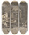 Triptych art skateboard deck of William Hogarth Plate 7 The Idle Prentice Returned From Sea And In A Garret With A Common Prostitute by William Hogarth (1697-1764)