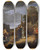 Triptych art skateboard deck of Sir George Hayter The Martyrdom Of Ridley And Latimer by Sir George Hayter (1792-1871)