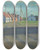 Triptych art skateboard deck of Niels Bjerre Road In A Small Town Strande by Niels Bjerre (1864-1942)