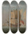 Triptych art skateboard deck of Francis Swaine An English Sloop And A Frigate In A Light Breeze by Francis Swaine (1725-1782)