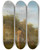 Triptych art skateboard deck of Cornelis Van Poelenburch Bathing Men by Cornelis Van Poelenburch (1594-1667)