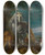 Triptych art skateboard deck of Jan Van Kessel The Elder Noachs Ark by Jan Van Kessel The Elder (1626-1679)