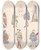 Triptych art skateboard deck of Nicaise De Keyser Figures From The Manuscript Of The Hague In 1463 by Nicaise De Keyser (1813-1887)