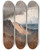Triptych art skateboard deck of August Schaeffer Von Wienwald The Gosaukamm Mountain Massif by August Schaeffer Von Wienwald (1833-1916)