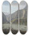 Triptych art skateboard deck of Jeanantoine Linck Vue De Lentre De Cluse Du Mont Vergi De Laiguille De Varens by Jean-Antoine Linck (1766-1843)