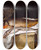 Triptych art skateboard deck of Frdric Bazille Still Life With Fish by Frederic Bazille (1841-1870)